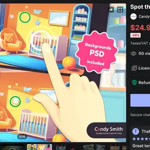 에셋스토어 무료 Spot the Differences Game