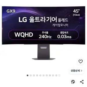 [쿠팡] LG전자 45GX900A WQHD 올레드 게이밍 모니터 (가격 오류급)