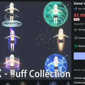 에셋스토어 무료 Game VFX Buff CollectionURP