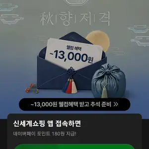 네이버페이 신세계쇼핑 앱 접속 180원