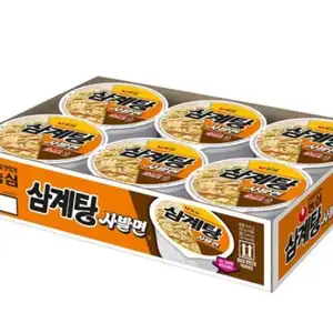 농심 삼계탕 사발면 85g, 6개