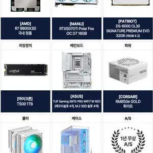 화이트완본 983D + 5070TI + 32GB + 1TB