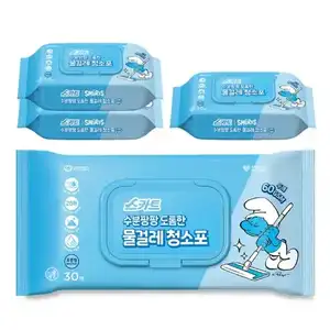 [토스쇼핑] 스카트 수분팡팡 도톰한 물걸레 청소포 표준/대형 30매 4팩
