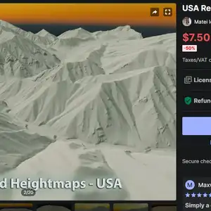 에셋스토어 무료 USA RealWorld Heightmaps