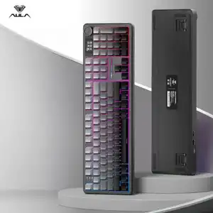 [지마켓] AULA 독거미 F108 pro 저소음 솜사탕축 기계식 키보드 블랙 8000mah