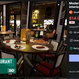 에셋스토어 무료 Modern restaurant