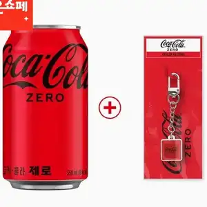 [롯데온] 코카콜라 제로 350ml캔 24개입+ 코크제로 키캡 키링 증정