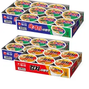 농심 육사김사세트2 (육개장사발면18입 + 김치사발면6입)