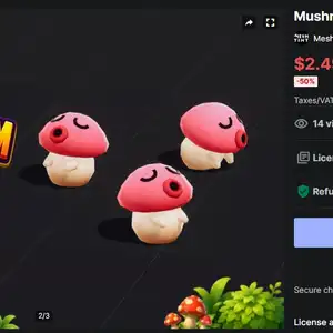 에셋스토어 무료 Mushroom Cute Series