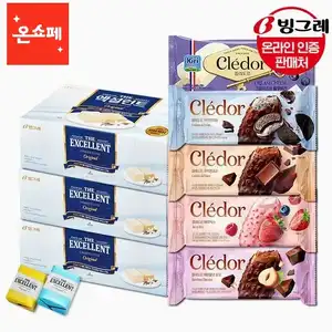 [롯데온] 고오급 아이스크림 _엑설런트 3개+끌레도르 아이스크림바 12개