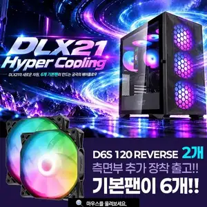 [기타] DLX21 RGB MESH 강화유리 블랙 (팬 6개 장착 출고) 외 닼플 주말특가