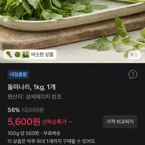 돌미나리, 1kg, 1개